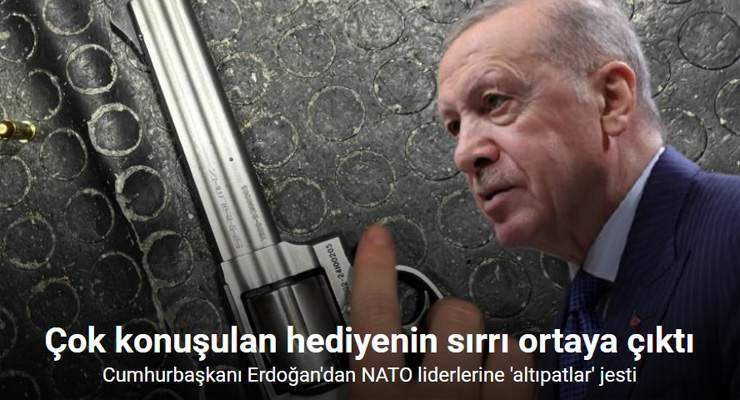 Cumhurbaşkanı Erdoğan’dan NATO liderlerine ’altıpatlar’ jesti