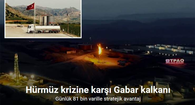 Hürmüz Boğazı dünya piyasalarını sarsarken, Gabar Türkiye’nin enerji kalkanı oldu