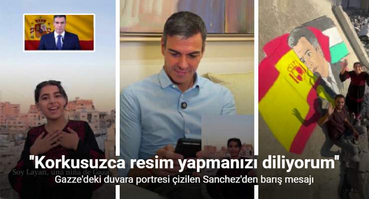 İspanya Başbakanı Sanchez’den portresini çizen Gazzeli gençlere teşekkür