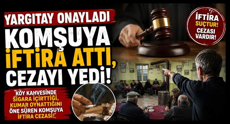 Yargıtay onayladı, komşuya iftira attı, cezayı yedi