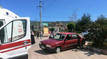 Akaryakıt istasyonu önündeki kaza kamerada
