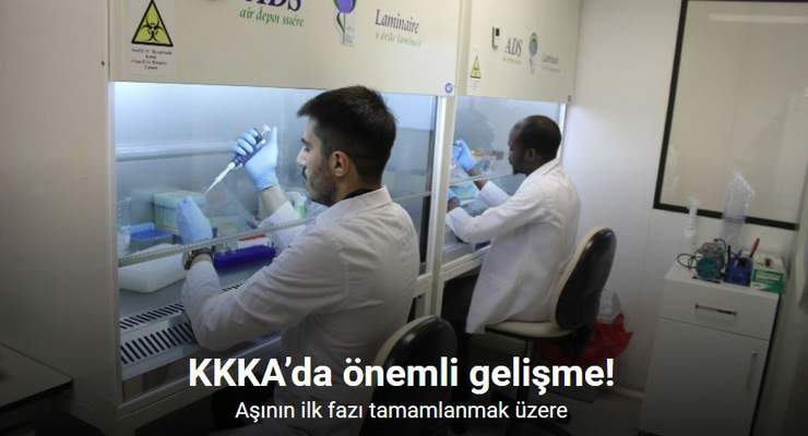 KKKA’da önemli gelişme; aşının ilk fazı tamamlanmak üzere