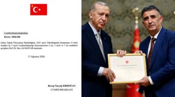 Başkan Suat Mantar’ın ağabeyi “Prof. Dr. Hacı Ali Mantar” rektörlüğe atadı