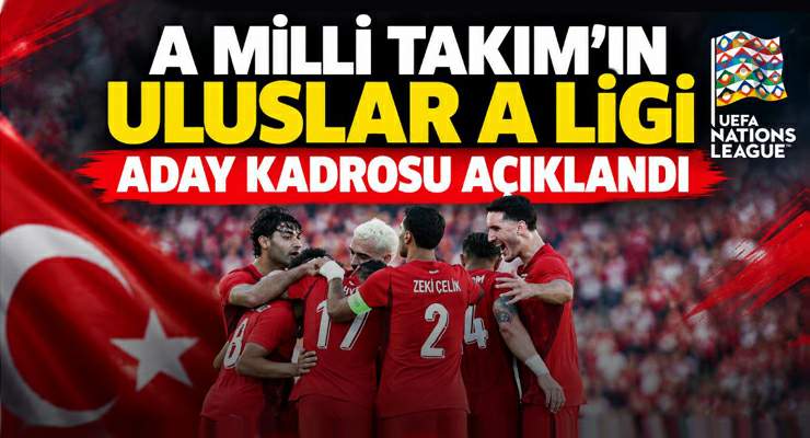 A Milli Takım’ın Uluslar A Ligi aday kadrosu açıklandı