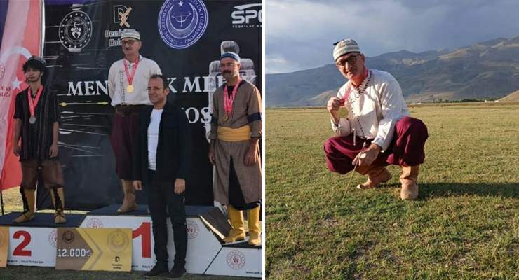 Tokatlı atlı okçu Mustafa Koçak Erzincan’da Türkiye şampiyonu oldu