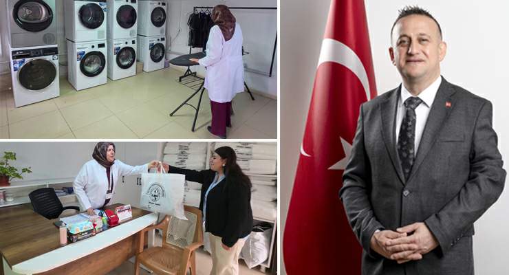 Turhal Belediyesi’nden üniversite öğrencilerine ücretsiz çamaşır yıkama hizmeti