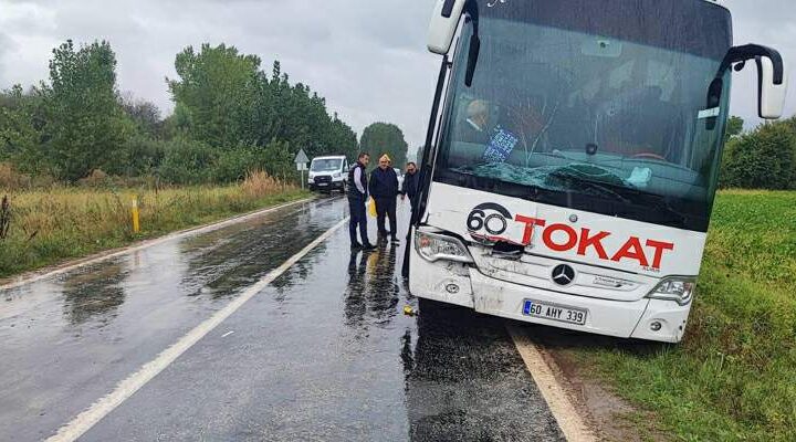 Tokat’ta otobüs kazası: 1’i ağır 2 yaralı