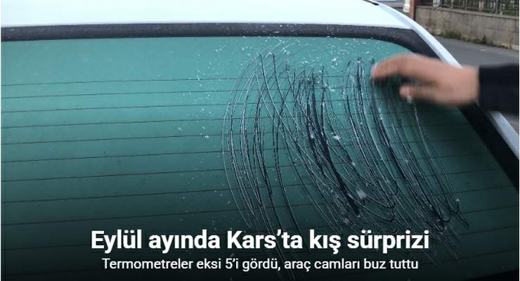 Eylül ayında Kars’ta kış sürprizi