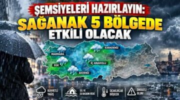 Türkiye’de “Sağanak” 5 bölgede etkili olacak