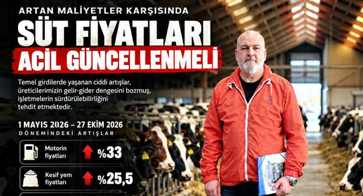 Başkan Köten, “Artan maliyetler karşısında süt fiyatları acil güncellenmeli”