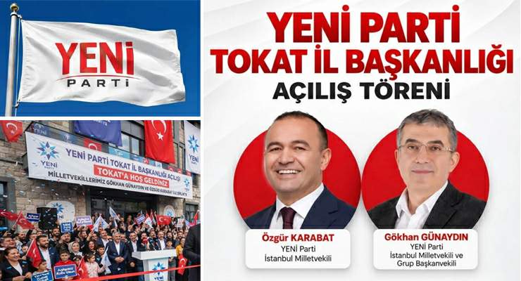 YENİ Parti Tokat’ta sahaya iniyor: “Büyük gün 29 Ekim”